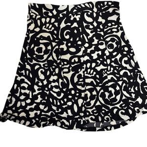 Merona ladies stretch knit abstract mosaic print twirl skirt professional XXL